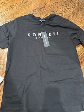 London Black Logo Short Sleeve Tee XL fast ship